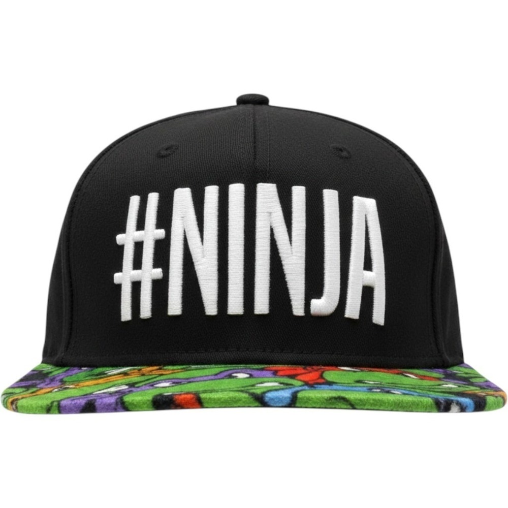 Nickelodeon TMNT Teenage Mutant Ninja Turtles Snapback Hat Black #NINJA Cap OSFM